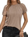 Trendy Lace Short Sleeve Women's Tee Shirt