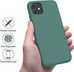 OTOFLY for iPhone 11 Case, Phone Case 11,Slim Shockproof, Anti-Fingerprint, Anti-Scratch Microfiber Lining, Protective Cover Compatible with iPhone 11 6.1 inch - Pine Green
