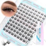 Natural Wispy Lash Cluster Kit with Glue & Tweezers