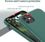 OTOFLY for iPhone 11 Case, Phone Case 11,Slim Shockproof, Anti-Fingerprint, Anti-Scratch Microfiber Lining, Protective Cover Compatible with iPhone 11 6.1 inch - Pine Green
