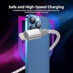 iPhone Charger 3 Pack 10 ft Apple MFi Certified Lightning Nylon Braided Cable Fast Charging Cord Compatible with iPhone 13 12 11 Pro Max XR XS X 8 7 6 Plus SE iPad and More