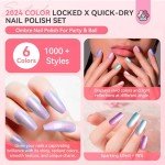6pcs Ombre Nail Polish Set – Summer Colors