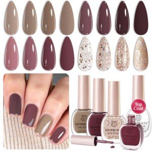 Vegan Nail Polish Set - 4 Quick Dry Colors