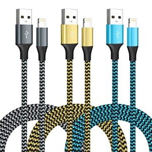 SHUSEL for iPhone Charger 3 Pack 6FT USB Lightning Cable MFi Certified Fast Charging Nylon Braided for iPhone Charger Cord Compatible with iPhone 14 Plus 14 pro max 13 12 11 XS X XR 8 Plus 7 6 SE 5s