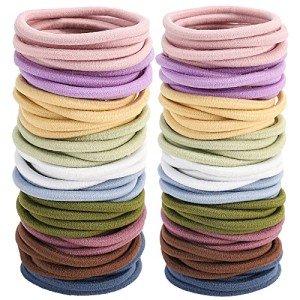 50PCS Colorful Hair Ties for Thick Hair