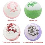 Dried Flower Bath Salt Balls with Rose Oil