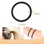 100 Pack Black Hair Ties for Thick Hair