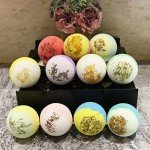 Dried Flower Bath Salt Balls with Rose Oil