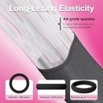 120pc Black Elastic Hair Ties for All Hair Types