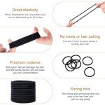 100 Pack Black Hair Ties for Thick Hair