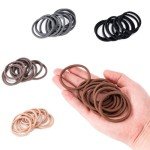 100 Pack Black Hair Ties for Thick Hair