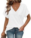 Women's Summer V-Neck Short Sleeve Shirts