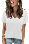 Women's Summer V-Neck Short Sleeve Shirts