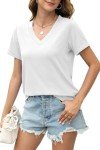 Women's Summer V-Neck Short Sleeve Shirts