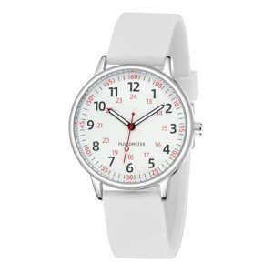 Waterproof Nurse Watch for Women - White Silicone