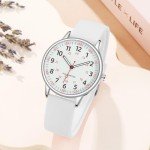 Waterproof Nurse Watch for Women - White Silicone
