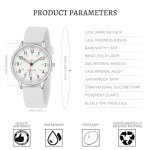 Waterproof Nurse Watch for Women - White Silicone