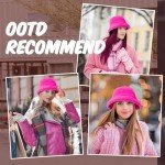 Fluffy Faux Fur Winter Bucket Hat - Rose