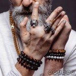 Men's Tiger Eye Beaded Bracelet Set - 4pcs