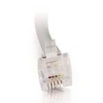 C2G RJ11 Modem Cable, Ethernet Network Cable, Silver Telephone Cable, 7 Foot DSL Cable, C2G 02970