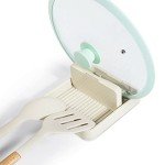 Beige Spoon Rest and Pot Lid Holder