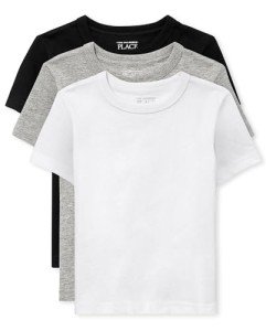 Baby Boy's Short Sleeve Tees 3-Pack – Black/Grey/White