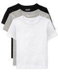 Baby Boy's Short Sleeve Tees 3-Pack – Black/Grey/White