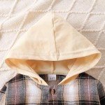 Plaid Long Sleeve Hoodie and Pants Set for Toddlers