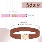 4 Pack Heart-Shaped Adjustable Girls' Waist Belts