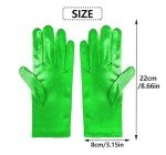 Short Satin Finger Gloves for Parties and Weddings