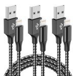 iPhone Charger Cord 3 Pack 10 FT Apple MFi Certified Lightning Cable Nylon Braided iPhone Charger Fast Charging Cable Compatible with iPhone 14 13 12 11 Pro Max XR XS X 8 7 6 Plus SE iPad and More