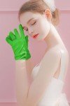 Short Satin Finger Gloves for Parties and Weddings