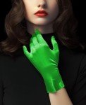 Short Satin Finger Gloves for Parties and Weddings