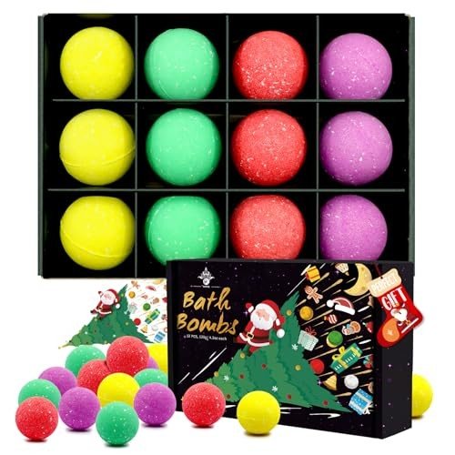 Luxury Bath Bombs Set - 12 Organic Fragrances