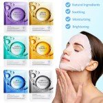 6 Pack Variety Face Masks Set for All Skin Types