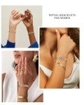 Initial Letter Bracelet for Women, Gold Plated