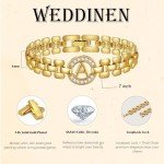 Initial Letter Bracelet for Women, Gold Plated