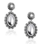 Western Concho Dangle Earrings for Cowgirls