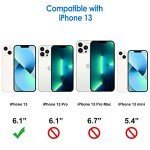 JETech Case for iPhone 13 6.1-Inch, Non-Yellowing Shockproof Phone Bumper Cover, Anti-Scratch Clear Back (Clear)