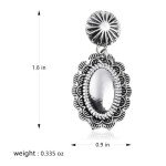 Western Concho Dangle Earrings for Cowgirls