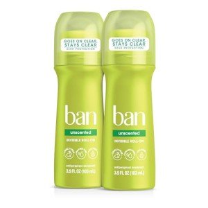 Ban Roll-On Antiperspirant Deodorant, 2-Pack