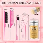 Hair Wax Stick Set for Flyaways - Pink