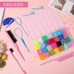 Colorful Rubber Bands and Styling Tools Set