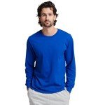 Russell Athletic Mens Cotton Performance Long Sleeve T-Shirt, Royal, XXL