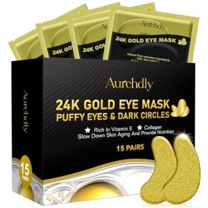 24K Gold Under Eye Patches - 15 Pairs