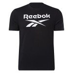 Reebok Men's Identity Big Stacked Logo Tee, Black, 2XL