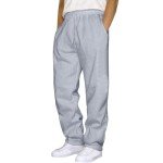 Generic Sweat Pants for Mens Wide Leg Joggers Pants Heavyweight Fleece Workout Jogging Loose Fit Trousers with Pockets, X-Large