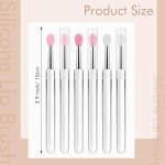 6 Pack Reusable Silicone Lip Applicators with Caps
