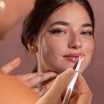 6 Pack Reusable Silicone Lip Applicators with Caps