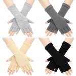 Warm Half Finger Gloves for Women - Winter Mittens